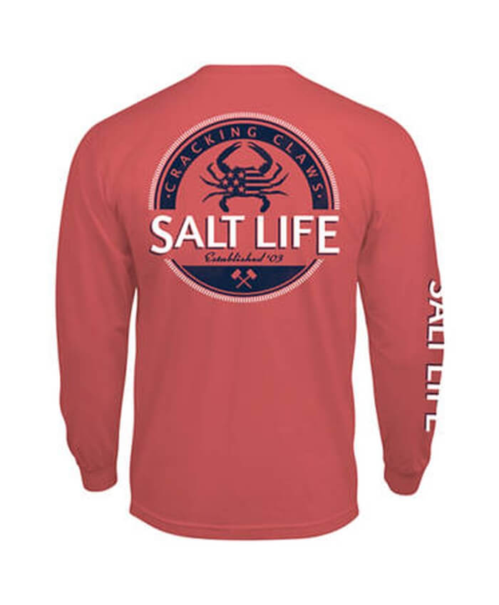 Salt Life Long Sleeve Back Fin Graphic T-Shirt